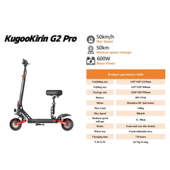 【Kugoo Kirin G2 Pro】Electric Scooter with Seat