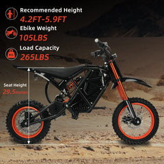 【 Kugoo Wind 01】1500W 48V 21Ah Electric Dirt Bike – Ships from USA (NJ / GA/ CA)